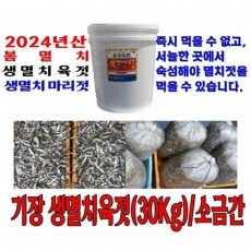 [용궁수산]기장특산품 2024년 4월하순산 봄멸치 생멸치육젓(30Kg)/<font color=